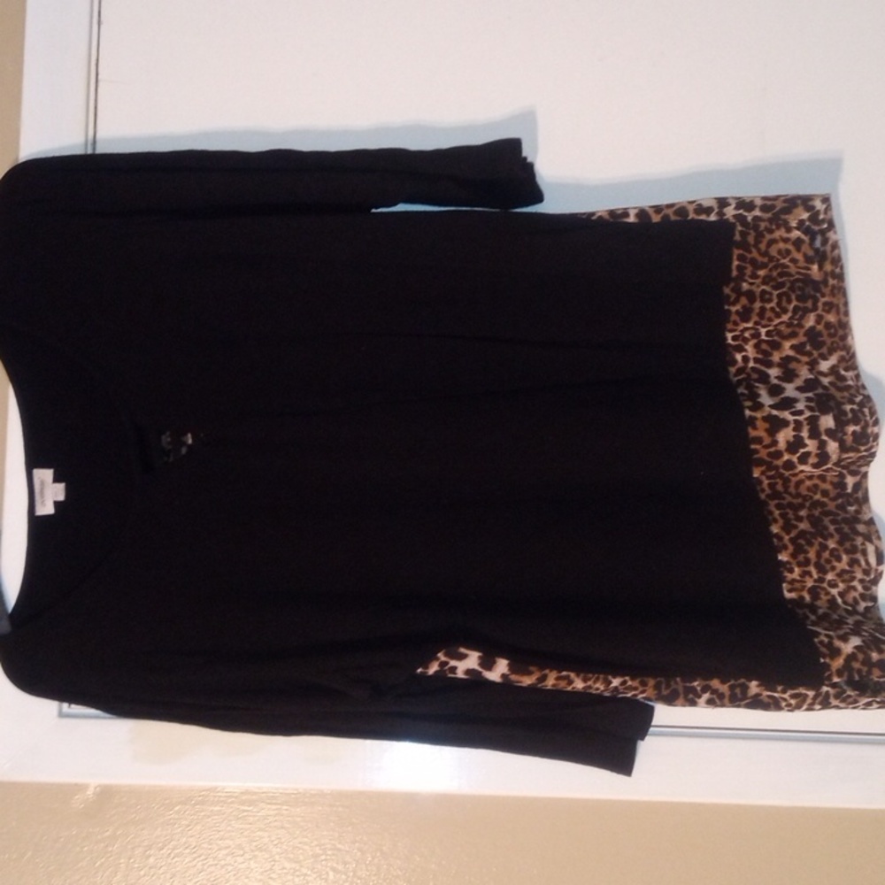 Avenue black and cheetah shirt